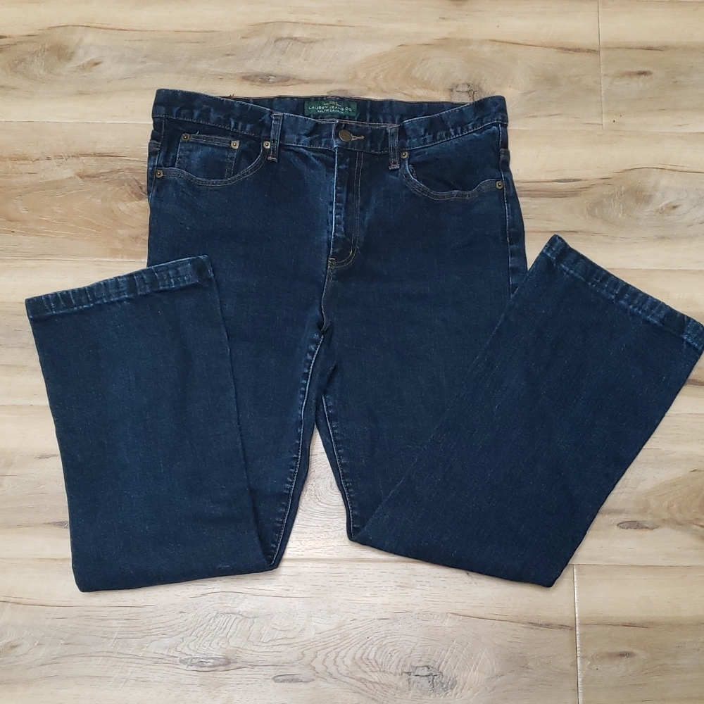 Lauren Ralph Lauren Women's Dark Blue Jeans Classic Bootcut